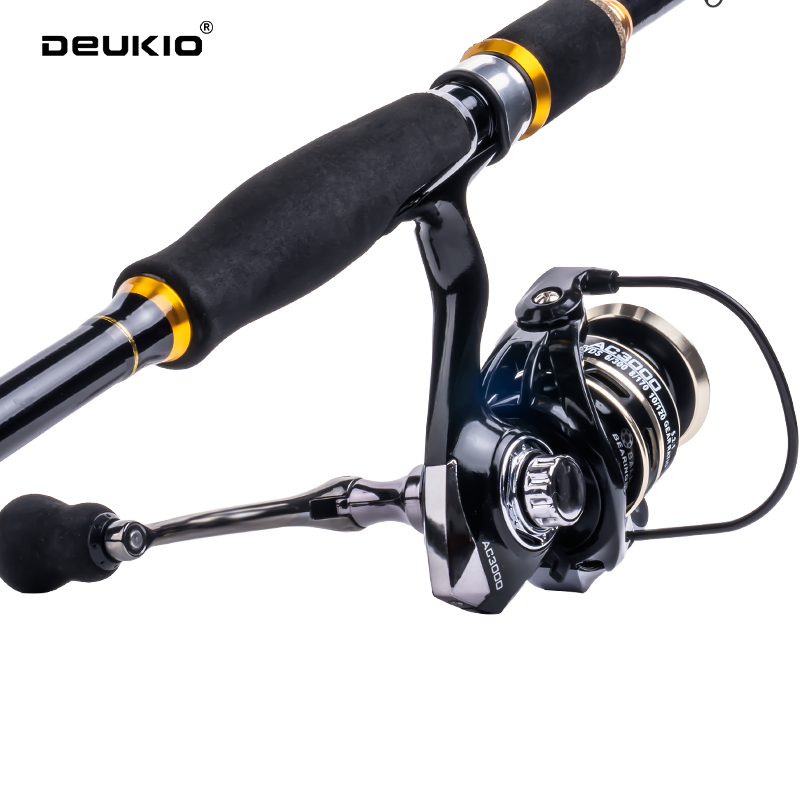 DEUKIO Combo Spinning in Carbo - Fishing Rod Combo recensione e prezzo